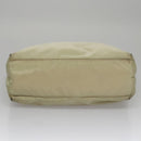 PRADA Hand Bag Nylon Beige Auth bs21346-5