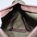 PRADA Pouch Nylon Khaki Silver Auth bs21351-18