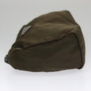 PRADA Pouch Nylon Khaki Silver Auth bs21351-4