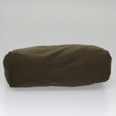 PRADA Pouch Nylon Khaki Silver Auth bs21351-6