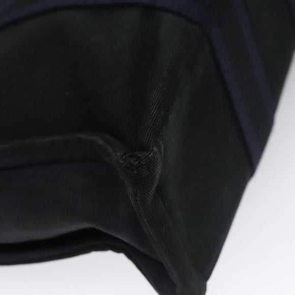 HERMES Fourre Tout PM Tote Bag Canvas Black Navy Auth bs21354