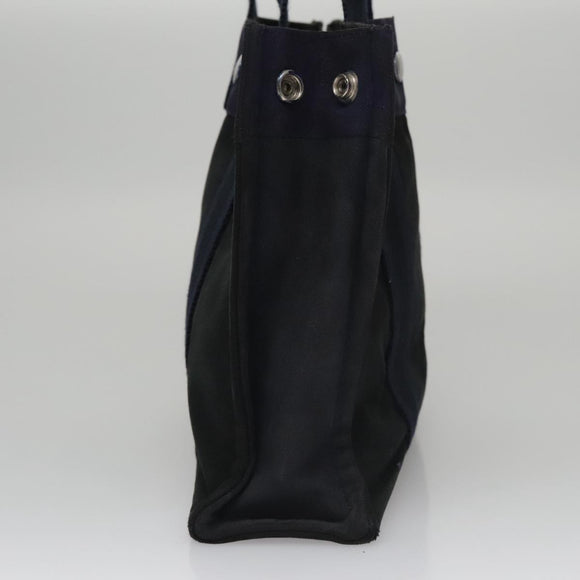 HERMES Fourre Tout PM Tote Bag Canvas Black Navy Auth bs21354