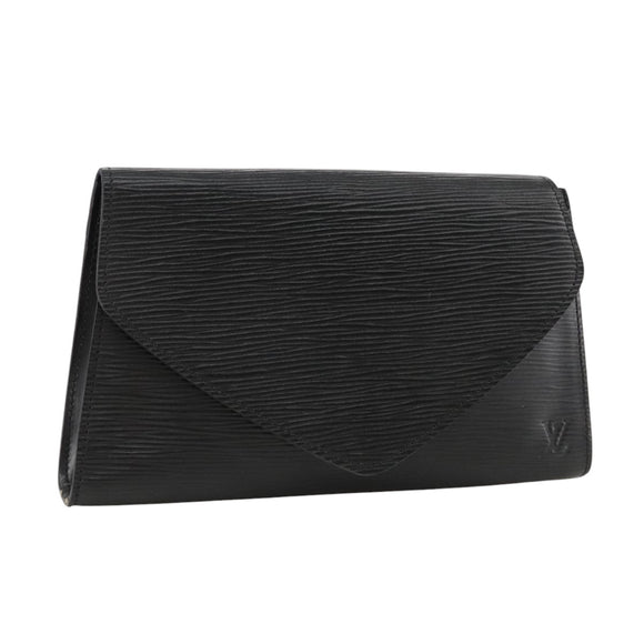 LOUIS VUITTON Epi Art Deco Clutch Bag Black M52632 LV Auth bs21387