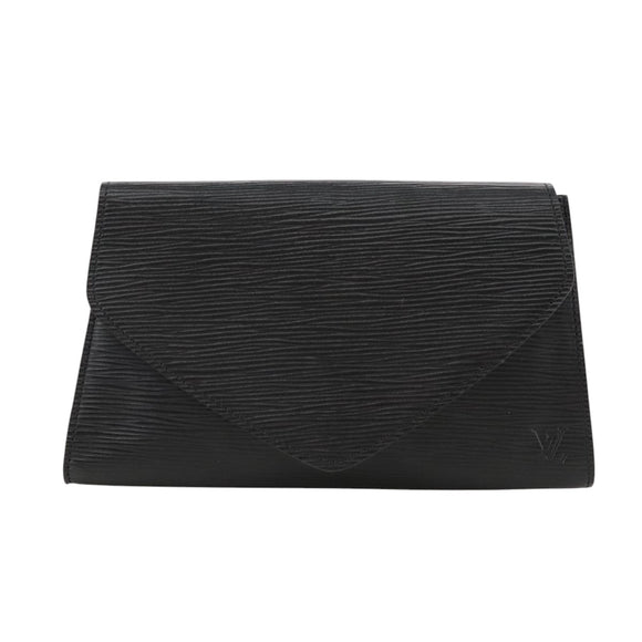 LOUIS VUITTON Epi Art Deco Clutch Bag Black M52632 LV Auth bs21387