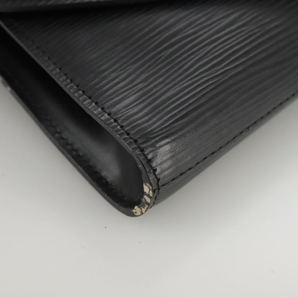 LOUIS VUITTON Epi Art Deco Clutch Bag Black M52632 LV Auth bs21387