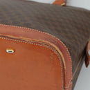 CELINE Macadam Canvas Hand Bag PVC Leather Brown Gold Auth bs21413-8