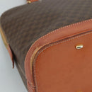 CELINE Macadam Canvas Hand Bag PVC Leather Brown Gold Auth bs21413-15