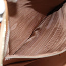 CELINE Macadam Canvas Hand Bag PVC Leather Brown Gold Auth bs21413-11