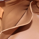 CELINE Macadam Canvas Hand Bag PVC Leather Brown Gold Auth bs21413-21