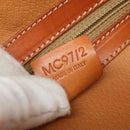 CELINE Macadam Canvas Hand Bag PVC Leather Brown Gold Auth bs21413-12