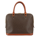 CELINE Macadam Canvas Hand Bag PVC Leather Brown Gold Auth bs21413-13