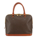 CELINE Macadam Canvas Hand Bag PVC Leather Brown Gold Auth bs21413-2