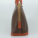 CELINE Macadam Canvas Hand Bag PVC Leather Brown Gold Auth bs21413-3