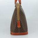 CELINE Macadam Canvas Hand Bag PVC Leather Brown Gold Auth bs21413-4
