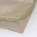 Christian Dior Shoulder Bag Patent leather Beige Silver Auth bs21422-15