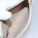 Christian Dior Shoulder Bag Patent leather Beige Silver Auth bs21422-15