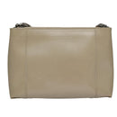 Christian Dior Shoulder Bag Patent leather Beige Silver Auth bs21422-1