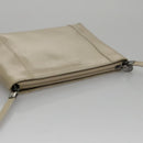 Christian Dior Shoulder Bag Patent leather Beige Silver Auth bs21422-6