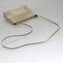 Christian Dior Shoulder Bag Patent leather Beige Silver Auth bs21422-7