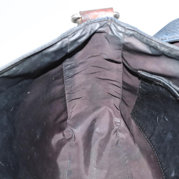 LOUIS VUITTON Damier Geant Petite Message Shoulder Bag Navy N41127 Auth bs21447