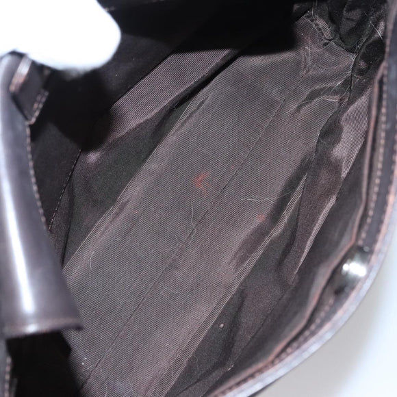 BURBERRY Shoulder Bag Nylon Leather Brown Auth bs21448