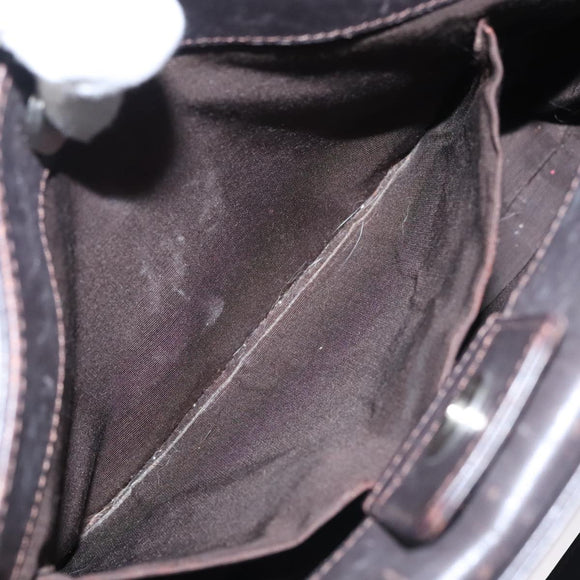 BURBERRY Shoulder Bag Nylon Leather Brown Auth bs21448