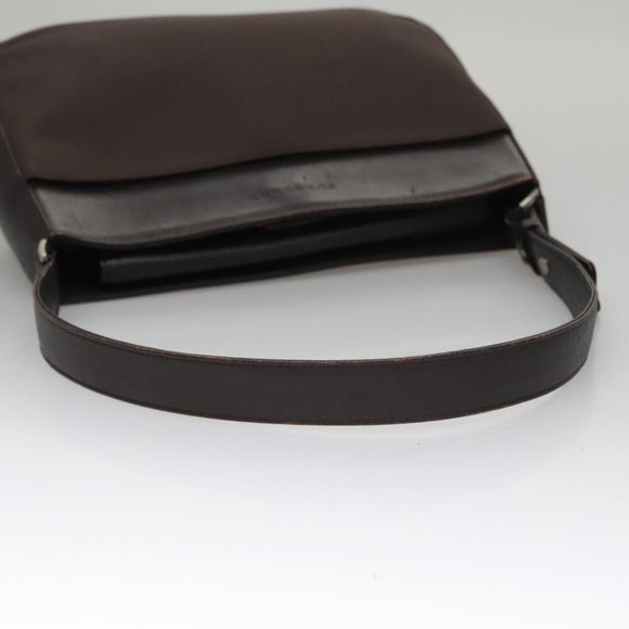 BURBERRY Shoulder Bag Nylon Leather Brown Auth bs21448