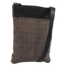 BVLGARI Shoulder Bag Canvas Brown Auth bs21453-1