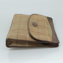 Burberrys Nova Check Clutch Bag Canvas Beige Auth bs21459-3
