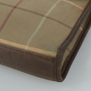 Burberrys Nova Check Clutch Bag Canvas Beige Auth bs21459-8