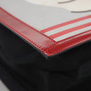 CHANEL Mademoiselle Choco Bar line Tote Bag Leather Red CC Auth bs21462-15