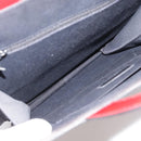 CHANEL Mademoiselle Choco Bar line Tote Bag Leather Red CC Auth bs21462-10