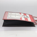 CHANEL Mademoiselle Choco Bar line Tote Bag Leather Red CC Auth bs21462-6