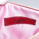 VALENTINO Pouch Leather Pink Auth bs21474-16