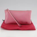 VALENTINO Pouch Leather Pink Auth bs21474-20