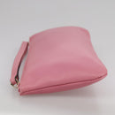 VALENTINO Pouch Leather Pink Auth bs21474-4