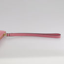 VALENTINO Pouch Leather Pink Auth bs21474-7