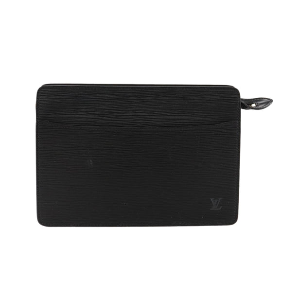 LOUIS VUITTON Epi Pochette Homme Clutch Bag Black Noir M52522 LV Auth bs21484