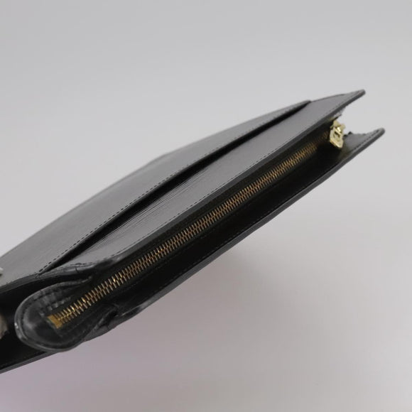 LOUIS VUITTON Epi Pochette Homme Clutch Bag Black Noir M52522 LV Auth bs21484