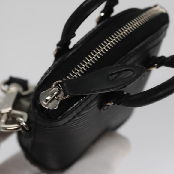 LOUIS VUITTON Epi Mini Lockit Charm Black LV Auth bs21489