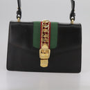 GUCCI Silvi Web Sherry Sherry Line Shoulder Bag Leather 421882 Auth bs21500-3