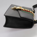 GUCCI Silvi Web Sherry Sherry Line Shoulder Bag Leather 421882 Auth bs21500-6