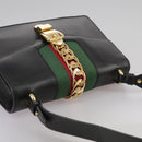 GUCCI Silvi Web Sherry Sherry Line Shoulder Bag Leather 421882 Auth bs21500-8