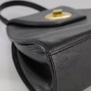GIVENCHY Hand Bag Leather Black Gold Auth bs21514-10