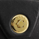 GIVENCHY Hand Bag Leather Black Gold Auth bs21514-14
