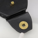 GIVENCHY Hand Bag Leather Black Gold Auth bs21514-15