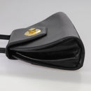 GIVENCHY Hand Bag Leather Black Gold Auth bs21514-4