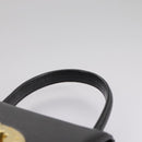GIVENCHY Hand Bag Leather Black Gold Auth bs21514-8