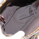 FENDI Zucchino Canvas Hand Bag Brown Gold Auth bs21516-11