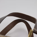 FENDI Zucchino Canvas Hand Bag Brown Gold Auth bs21516-8